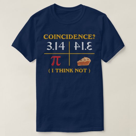 Funny Pizza Pi dag 3 T-shirt (Design voorkant)