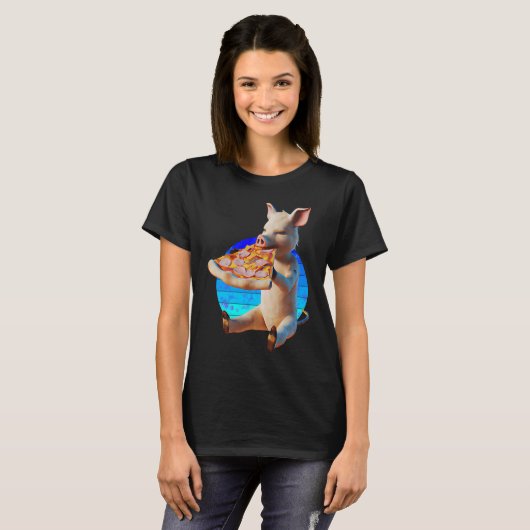 Funny Pizza Pig T-shirt (Voorkant volledig)