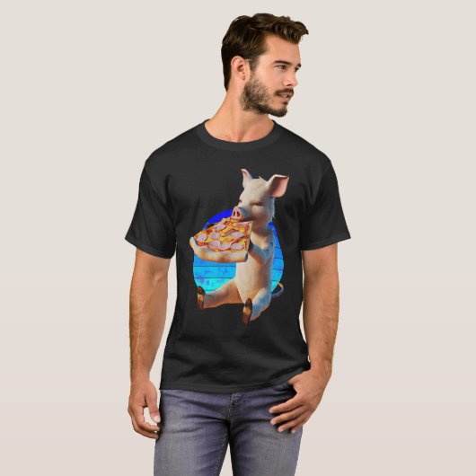 Funny Pizza Pig T-shirt (Voorkant volledig)