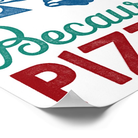 Funny Pizza Poster Art Print Kitchen Decor (Hoek)