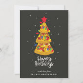 Funny Pizza-Prettige feestdagen Feestdagenkaart (Voorkant)