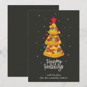 Funny Pizza-Prettige feestdagen Feestdagenkaart (Voorkant / Achterkant)