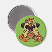 Funny Pizza Pug magnet (Voorkant / Achterkant)