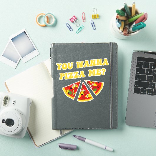 Funny Pizza Quote Sticker (iPad Cover)