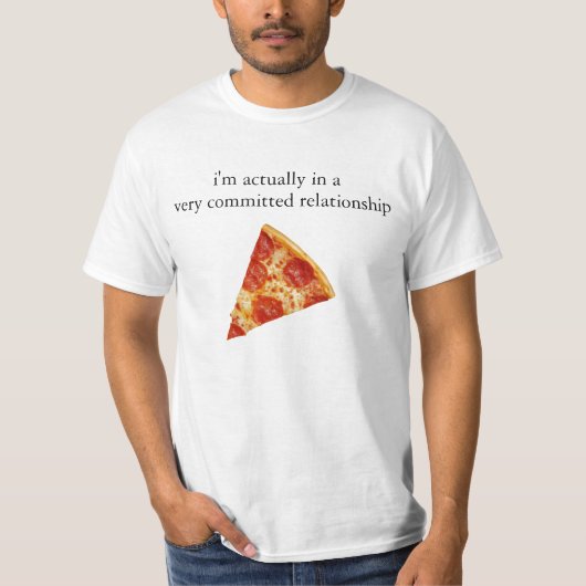 Funny Pizza Relatie T-shirt (Voorkant)