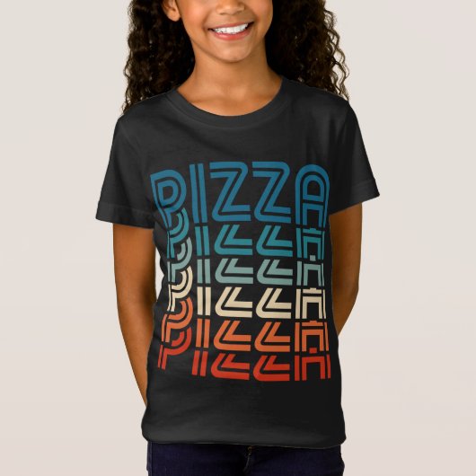 Funny Pizza Retro Carb Pizza Lover Foodie T-shirt (Voorkant)