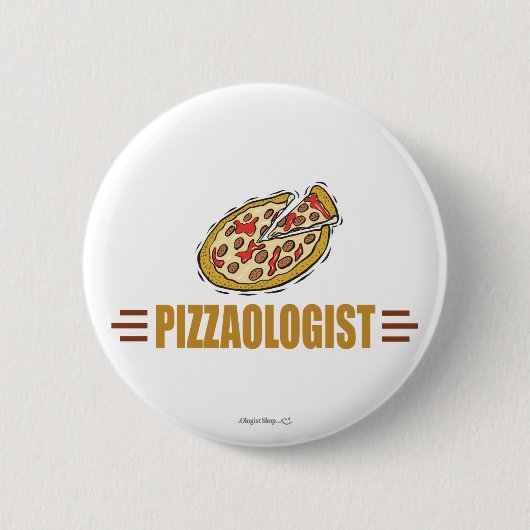 Funny Pizza Ronde Button 5,7 Cm (Voorkant)