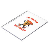 Funny Pizza Shirt – In Crust We Trust Graphic Tee Notitieboek (Linkerzijde)