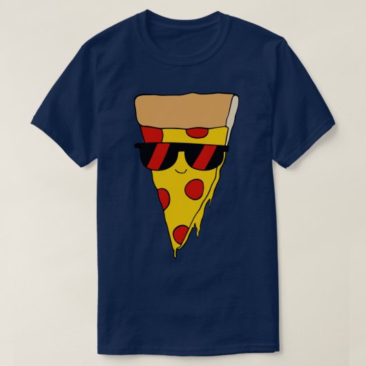 Funny Pizza Shirt Leuke Pizza Zonnebril Piz (Design voorkant)