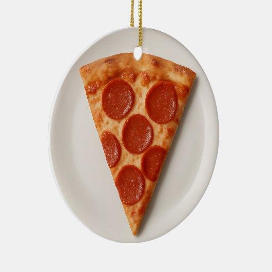 Funny Pizza Slice – Personalized Christmas Gift Keramisch Ornament (Rechts)