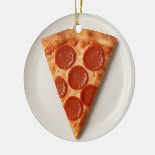 Funny Pizza Slice – Personalized Christmas Gift Keramisch Ornament (Links)