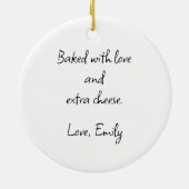 Funny Pizza Slice – Personalized Christmas Gift Keramisch Ornament (Achterkant)