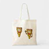 Funny Pizza Slices Canvas tas (Voorkant)