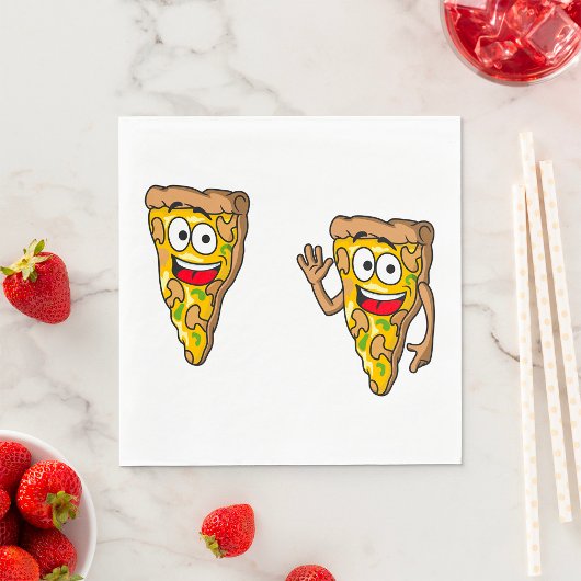 Funny Pizza Slices Napkins Servet