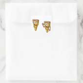 Funny Pizza Slices Square Sticker (Tas)
