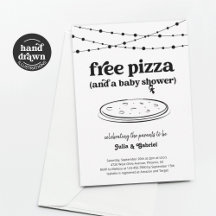 Funny Pizza Thema Couple's Baby shower Invitation