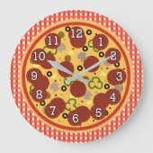 Funny Pizza Time Wall klok (Voorkant)