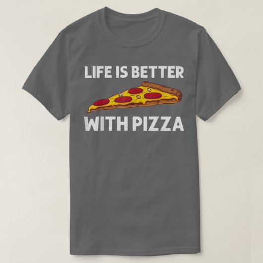 Funny pizza voor mannen Italiaans voedselpakket T-shirt (Design voorkant)