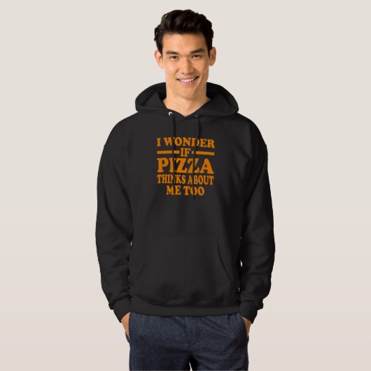 Funny Pizza voor mannen Kinder Italiaans Snel Voed Hoodie (Voorkant volledig)
