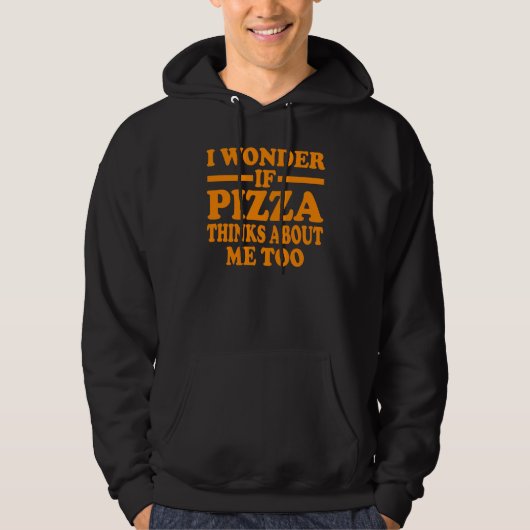 Funny Pizza voor mannen Kinder Italiaans Snel Voed Hoodie (Voorkant)