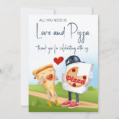 Funny Pizza Vrijgezellenfeest Bedankkaart (Voorkant)