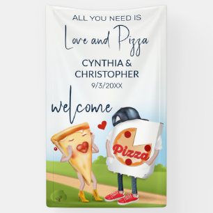 Funny Pizza Vrijgezellenfeest Spandoek
