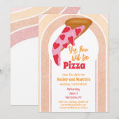 Funny Pizza Wedding Save the Date Kaart (Voorkant / Achterkant)