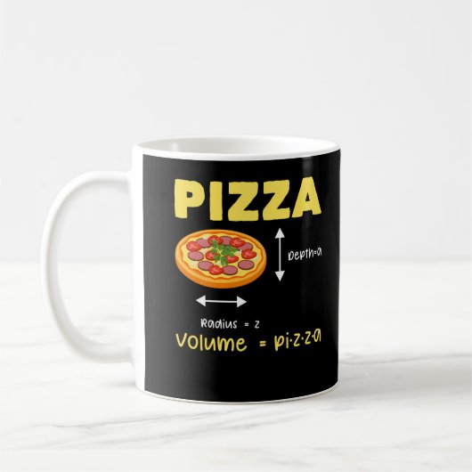 Funny Pizza Wiskunde Volume Berekening Food Lover Koffiemok (Links)