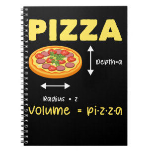 Funny Pizza Wiskunde Volume Berekening Food Lover Notitieboek