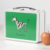 Funny Pizza Zebra Cute Cartoon Kinderen (In situ)