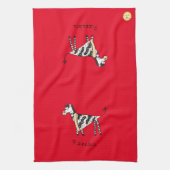 Funny Pizza Zebra Cute Cartoon Kinderen Theedoek (Verticaal)