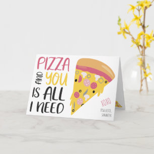 Funny pizzascript galentine 3 foto's collage kaart