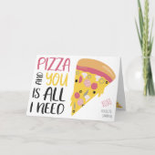 Funny pizzascript galentine 3 foto's collage kaart (Voorkant)