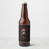 Funny Plague Doctor in de toiletpapier Bier Etiket (Voorkant)