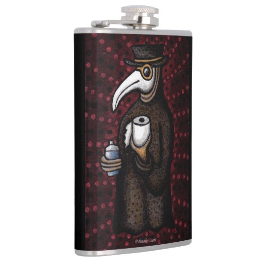 Funny Plague Doctor in de toiletpapier Heupfles (Rechts)