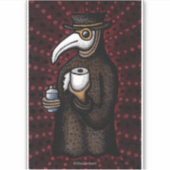Funny Plague Doctor in de toiletpapier Sticker (Voorkant)