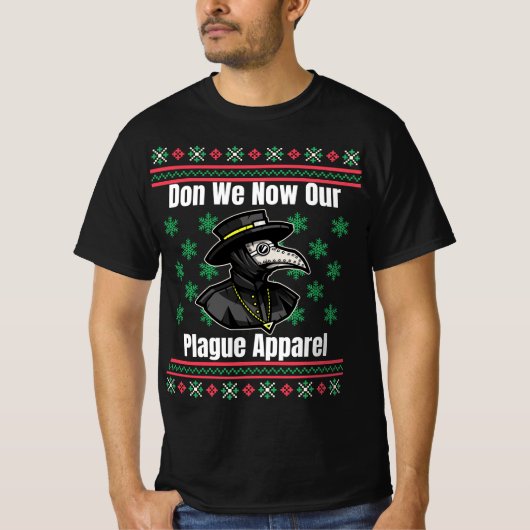 Funny Plague Ugly kerstSweater Style T-shirt (Voorkant)