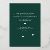 Funny Plaid Dog Pet Photo Christmas Folie Feestdagenkaart (Achterkant)