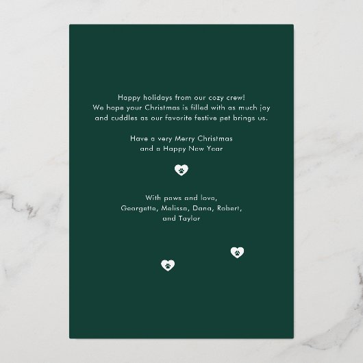 Funny Plaid Dog Pet Photo Christmas Folie Feestdagenkaart (Achterkant)