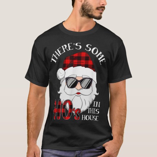 Funny Plaid Santa Christmas Design T-shirt (Voorkant)