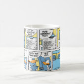 Funny Plane startchecklist Cartoon Mok (Center)