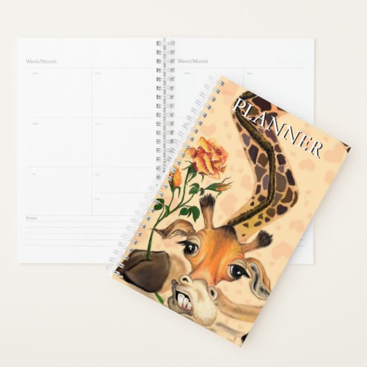Funny Planner met Romantische Giraffe Gentleman (Display)