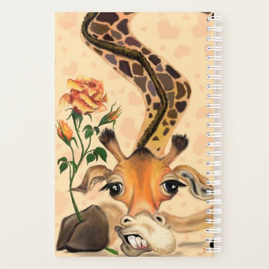 Funny Planner met Romantische Giraffe Gentleman (Achterkant)