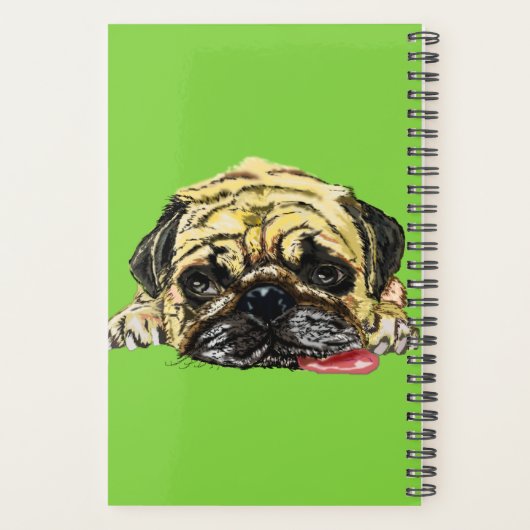 Funny Planner met Rug Dog - aangepaste tekst - kle (Achterkant)