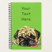 Funny Planner met Rug Dog - aangepaste tekst - kle (Voorkant)