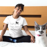 Funny Plans met mijn Cat Cute Tekening Typografie T-shirt<br><div class="desc">Een leuk ontwerp voor kattenliefhebbers met de humoristische woorden,  dat kan ik niet. Ik heb plannen met mijn kat met een griezelige zwarte typografie en een schattige kat- en hartenillustratie. Zou ook een geweldig cadeau zijn voor feliene liefhebbende vrienden!</div>