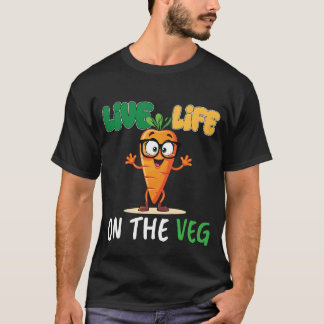 Funny plant based design_ carrot with funny Vegan T-shirt