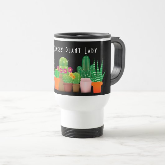 Funny Plant Lady Cactus Succulent Reisbeker (Voorkant rechts)