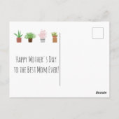 Funny Plant Lover Moederdag Briefkaart (Achterkant)