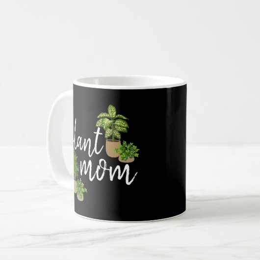 Funny Plant Mam Coffee Mok (Voorkant links)